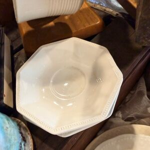 Elegant White Ironstone Bowls set of 2